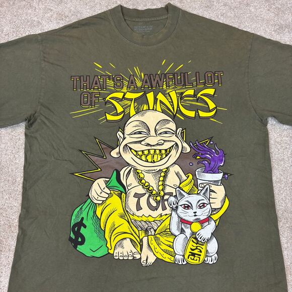 That's A Awful Lot of Cough Syrup Stinc Team Buddha Shirt Men's Large - Picture 2 of 11